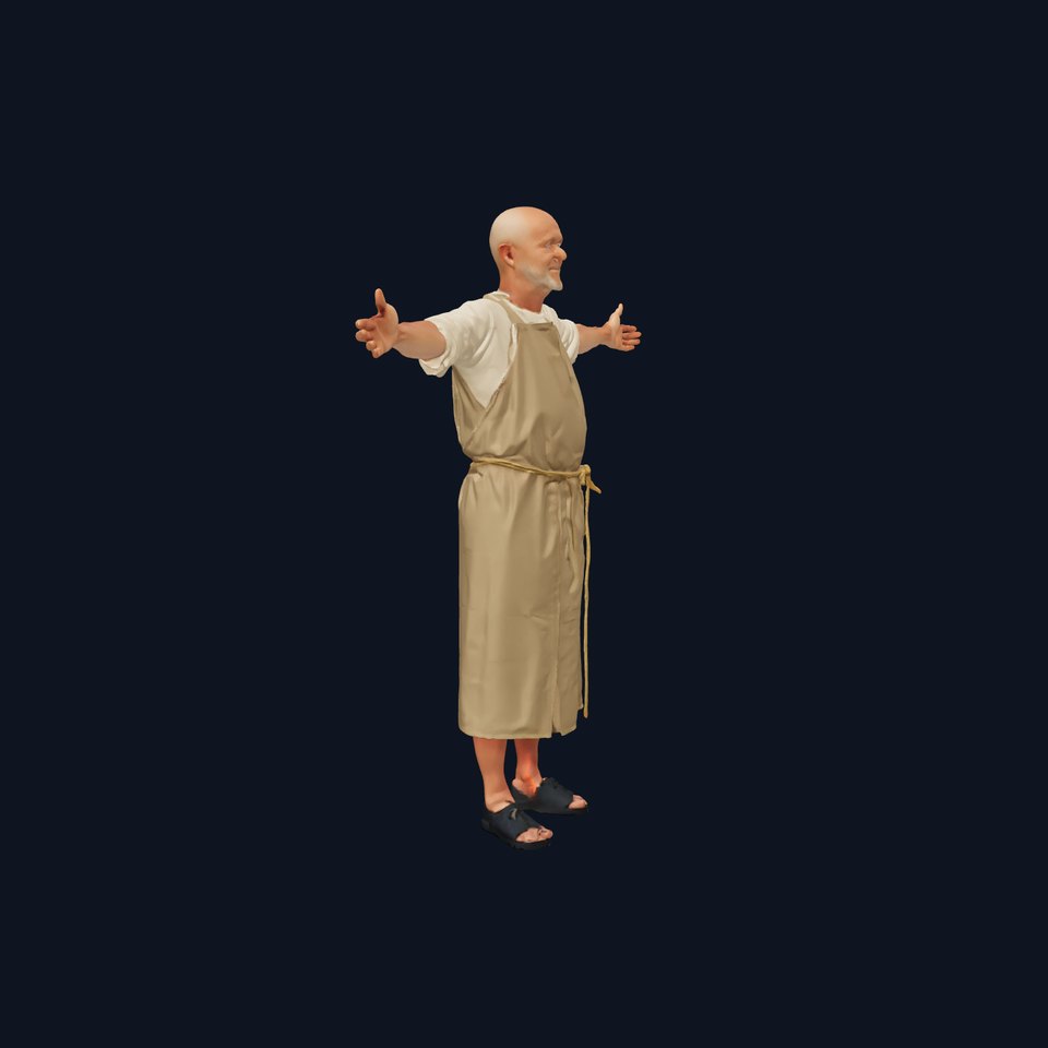 Elderly Monk Character model pack